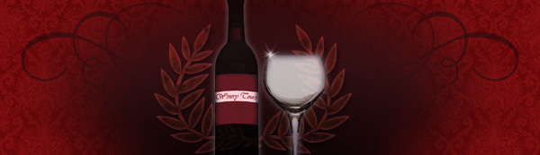 WINE GLASS AND BOTTLE